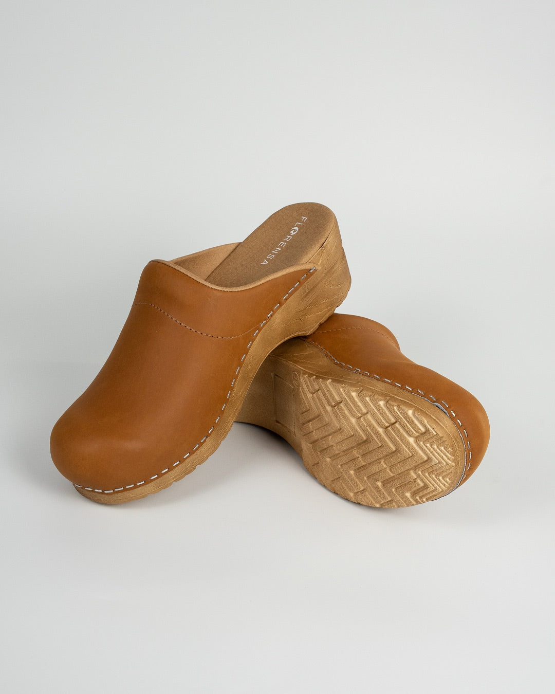 Florensa Clogs Flex – Natürlicher Cognac