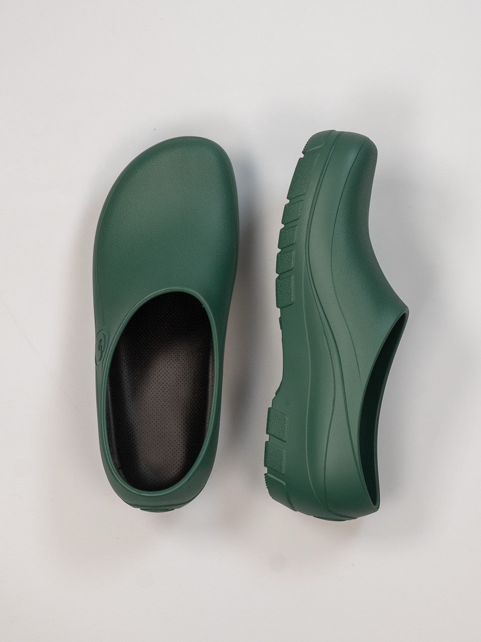 Groene Rocker Gardy Foam Green tuinklompen van bovenaf en van opzij