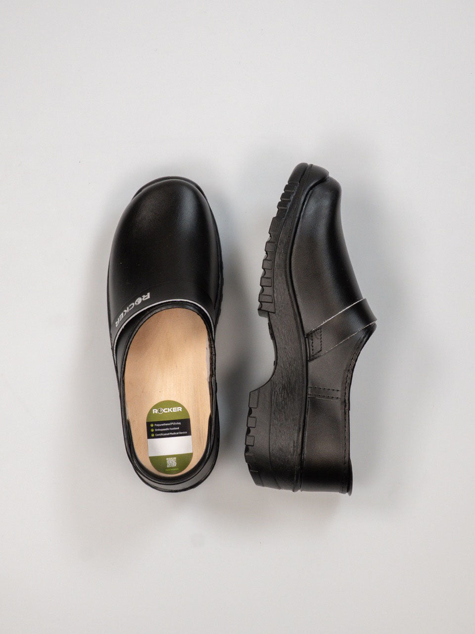 Zwarte Rocker waterdichte werkklomp Leen van bovenaf en van opzij