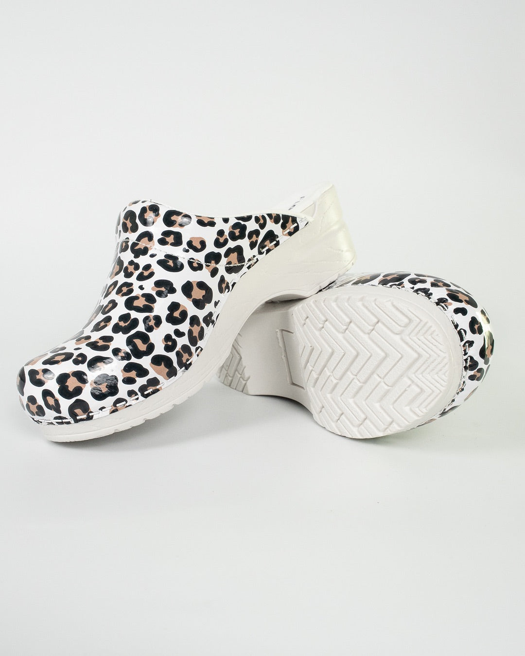 Florensa Clogs Flex - Leopardenweiß