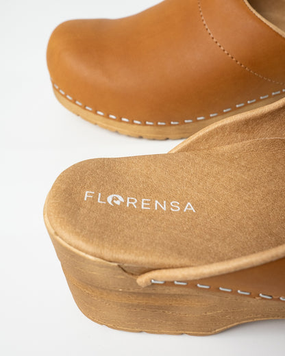 Florensa Clogs Flex – Natürlicher Cognac