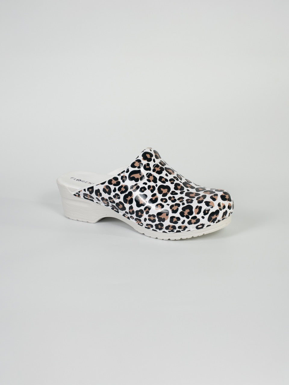 Florensa Clogs Flex - Leopardenweiß