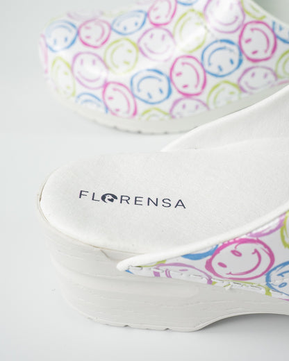 Florensa Clogs Flex - Smiley Weiß