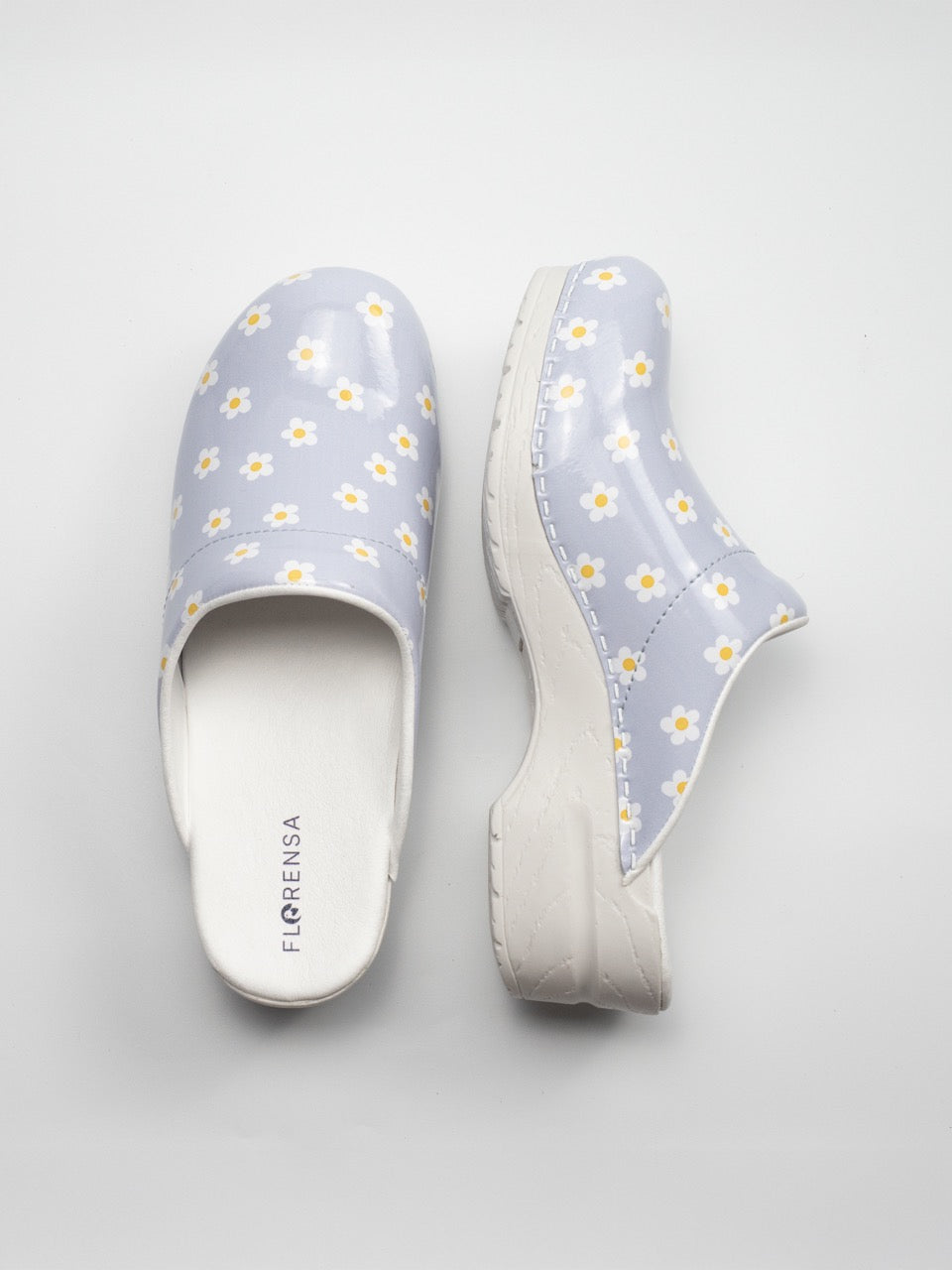 Florensa Clogs Flex - Gänseblümchen Hellblau