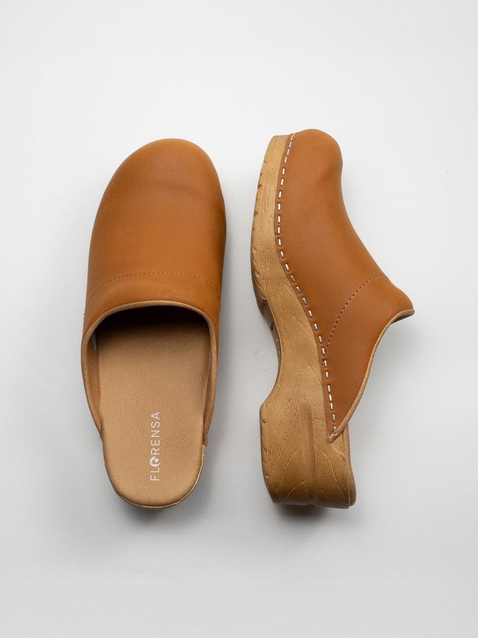 Florensa Clogs Flex – Natürlicher Cognac