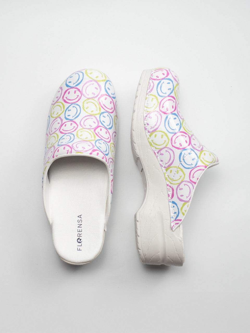 Florensa Clogs Flex - Smiley Weiß
