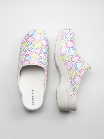 Florensa Clogs Flex - Smiley Weiß